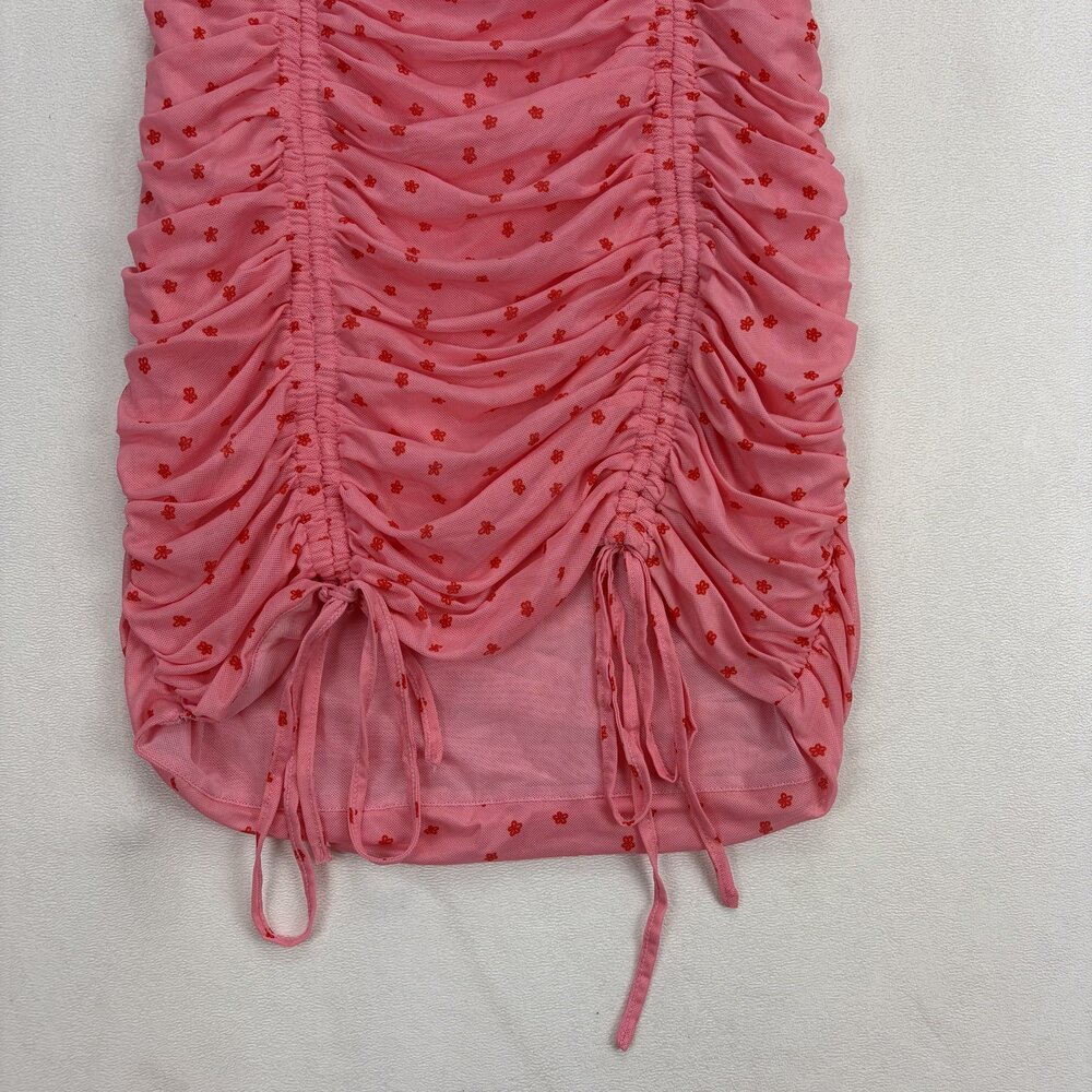 Tiger Mist Pink Ruched Bodycon Mini Dress Size M - Picture 7 of 10
